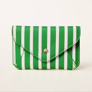NWT Kate Spade Stripe Envelope Card Case
